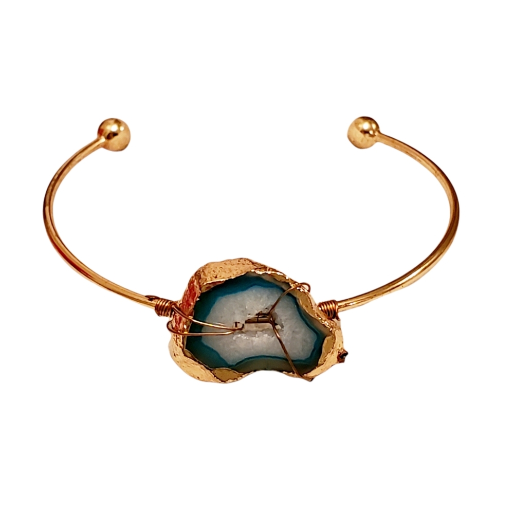 Wire Wrapped Geode Bracelet - Picture 2 of 7